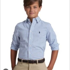 Polo by Ralph Lauren Kids' Light Blue Plaid Shirt ( New N Tag